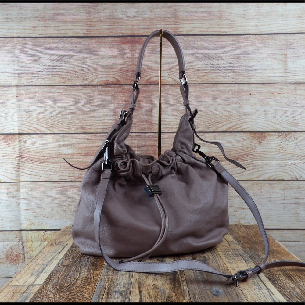 Burberry mauve leather hobo